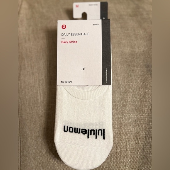 Lululemon Womens Daily Stride Comfort No-Show Sock*3 Pack Medium-WHITE - Picture 2 of 2